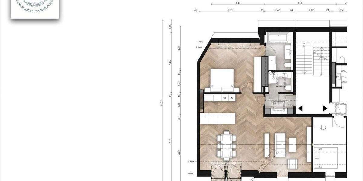 Etagenwohnung Potsdam Potsdam West - 2 Zimmer, 82 m&sup2;, 485.000&euro; | Angebot:25760422