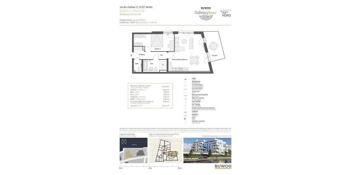 Etagenwohnung Berlin Grünau - 2 Zimmer, 79 m&sup2;, 545.000&euro; | Angebot:25710011