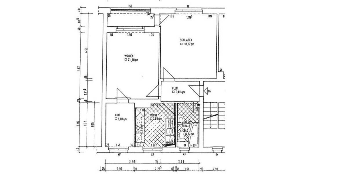 Etagenwohnung Berlin / Niederschönhausen Niederschönhausen - 2 Zimmer, 61 m&sup2;, 239.000&euro; | Angebot:26127826