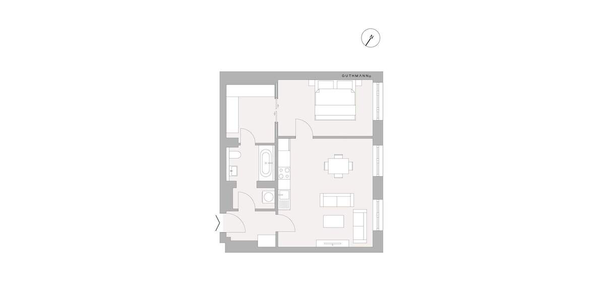 Etagenwohnung Berlin Mitte - 2 Zimmer, 59 m&sup2;, 415.000&euro; | Angebot:25866622