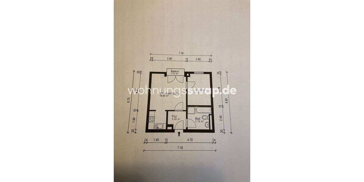 Etagenwohnung Berlin Schönefeld - 2 Zimmer, 40 m&sup2;, 580&euro; | Angebot:26005496
