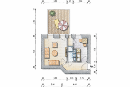 Wohnung Berlin Neukölln - 1 Zimmer, 39 m&sup2;, 680&euro; | Angebot:27120896