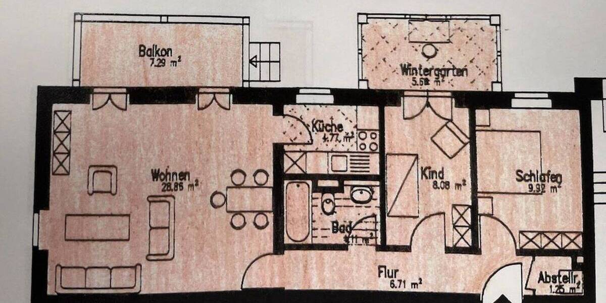 Etagenwohnung Potsdam Brandenburger Vorstadt - 3 Zimmer, 73 m&sup2;, 435.000&euro; | Angebot:26569287