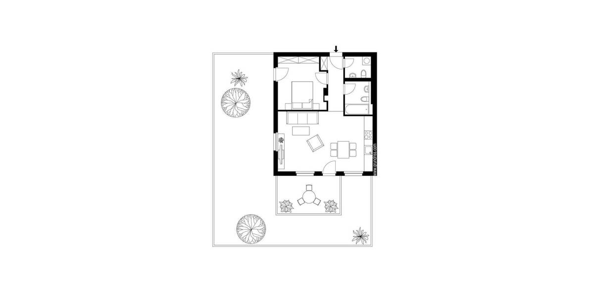 Terrassenwohnung Berlin Karlshorst - 2 Zimmer, 72 m&sup2;, 370.000&euro; | Angebot:25914320
