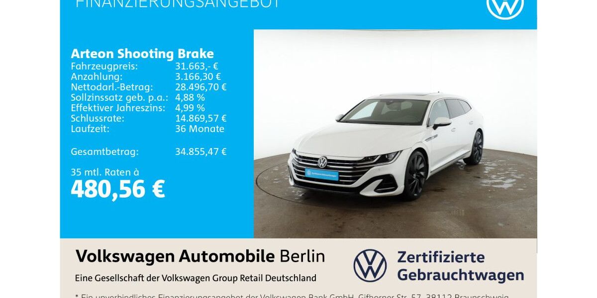 VW Arteon 61.293 km 31.663 &euro; Berlin 12681