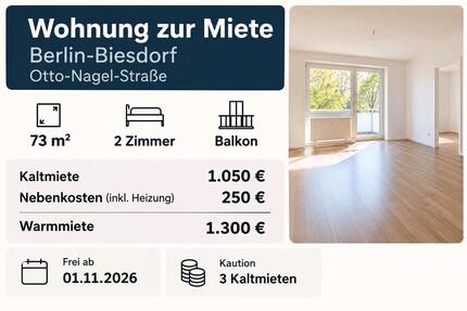 Wohnung Berlin Marzahn-Hellersdorf - 2 Zimmer, 73 m&sup2;, 1.050&euro; | Angebot:27661115