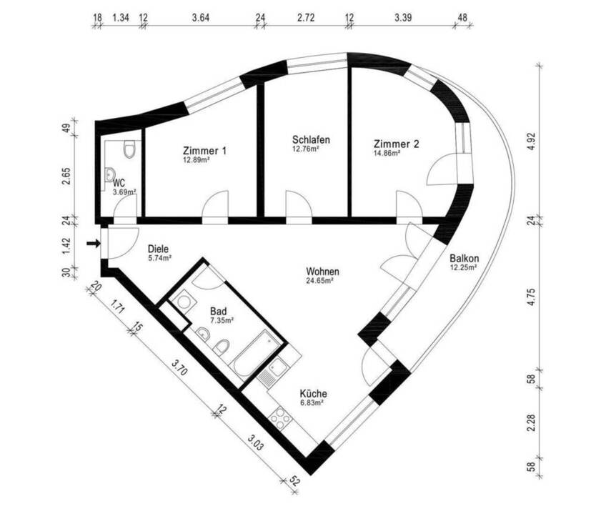 Provisionsfrei | Bezugsfertige ETW | 101 qm, inkl. Balkon | Stellplatz | Wohnen an der Havel-Bucht