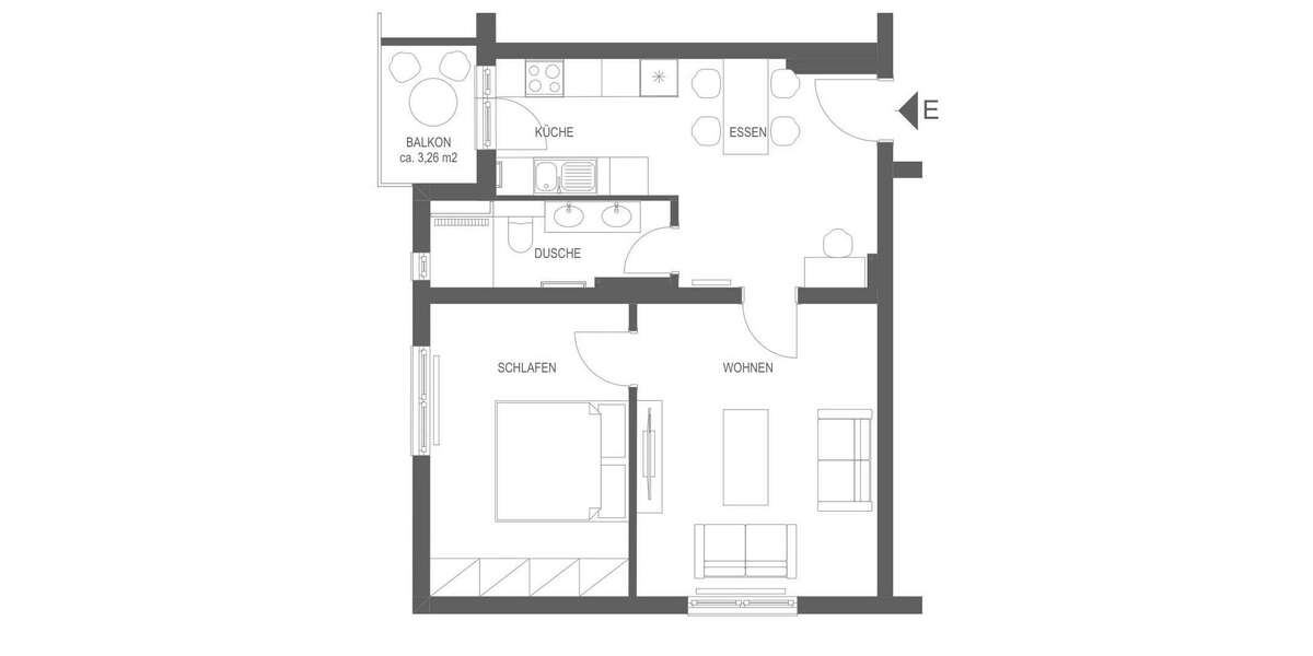 Etagenwohnung BERLin Schmargendorf - 2 Zimmer, 55 m&sup2;, 295.000&euro; | Angebot:27087350