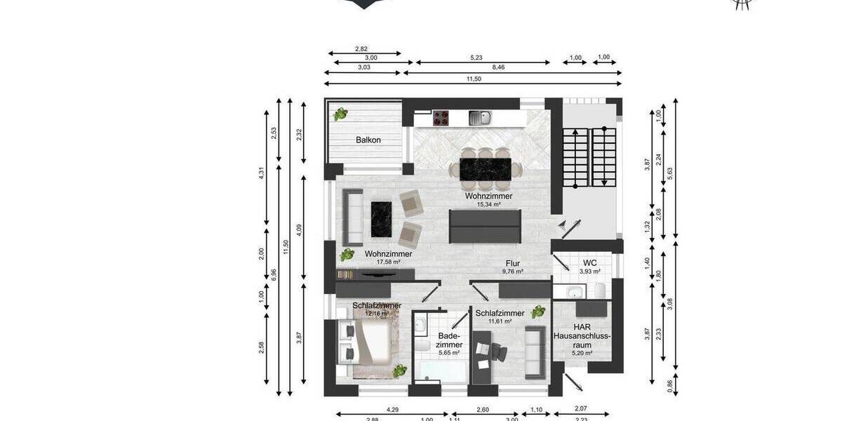 Architektonischer Hingucker: Neubau Wohnung (EG) im lichtdurchfluteten CUBE von Birkenwerder 3 zimmer