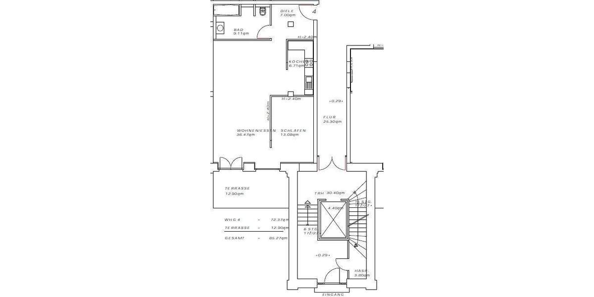 Etagenwohnung Berlin Köpenick - 2 Zimmer, 79 m&sup2;, 1.264&euro; | Angebot:24802639