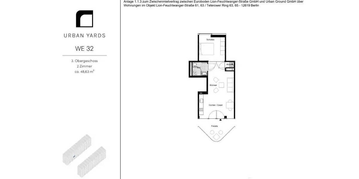 Etagenwohnung Berlin Kaulsdorf - 2 Zimmer, 48 m&sup2;, 897&euro; | Angebot:26015742