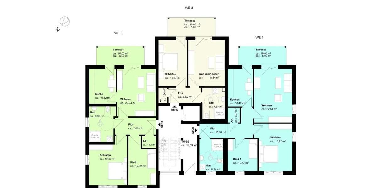 Etagenwohnung Erkner - 3 Zimmer, 86 m&sup2;, 1.300&euro; | Angebot:25887980