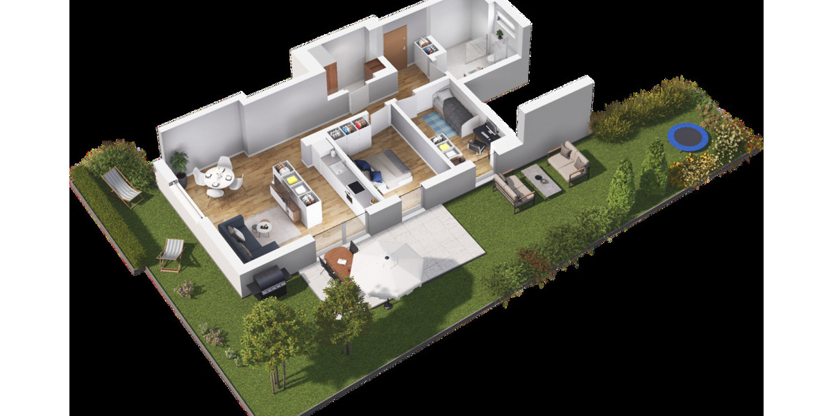 3-Zimmer Wohnung im Erdgeschoss mit Garten im Neubau! Erstbezug 3 zimmer