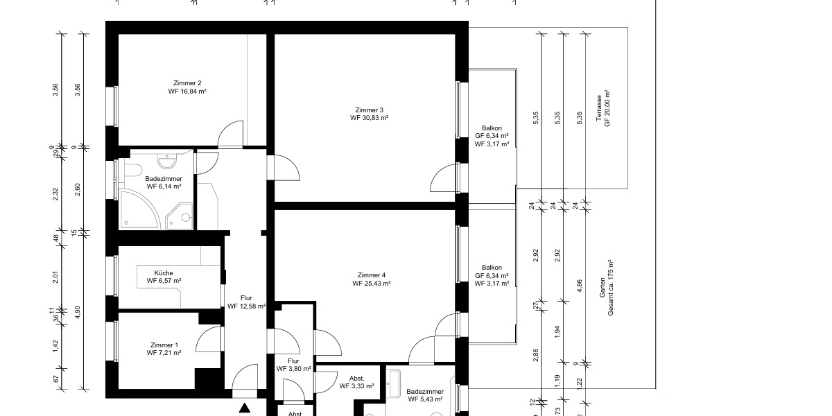Etagenwohnung Berlin Rudow - 4 Zimmer, 125 m&sup2;, 450.000&euro; | Angebot:26094458