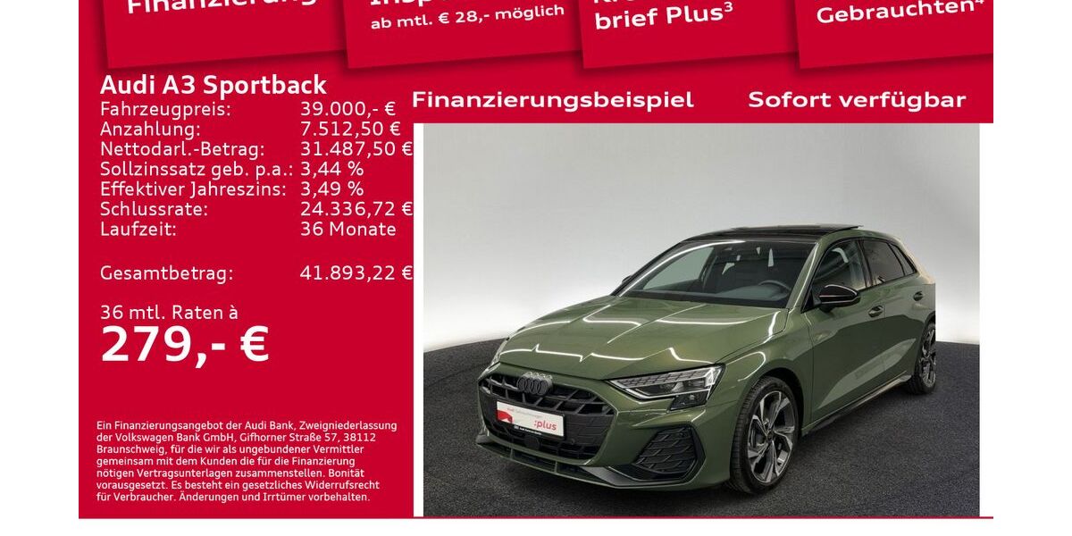 Audi A3 7.620 km 39.000 &euro; Berlin 10587