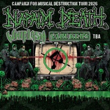 Napalm Death + Whiplash + Varukers + Support Tbc 13.02.2026 Astra Kulturhaus