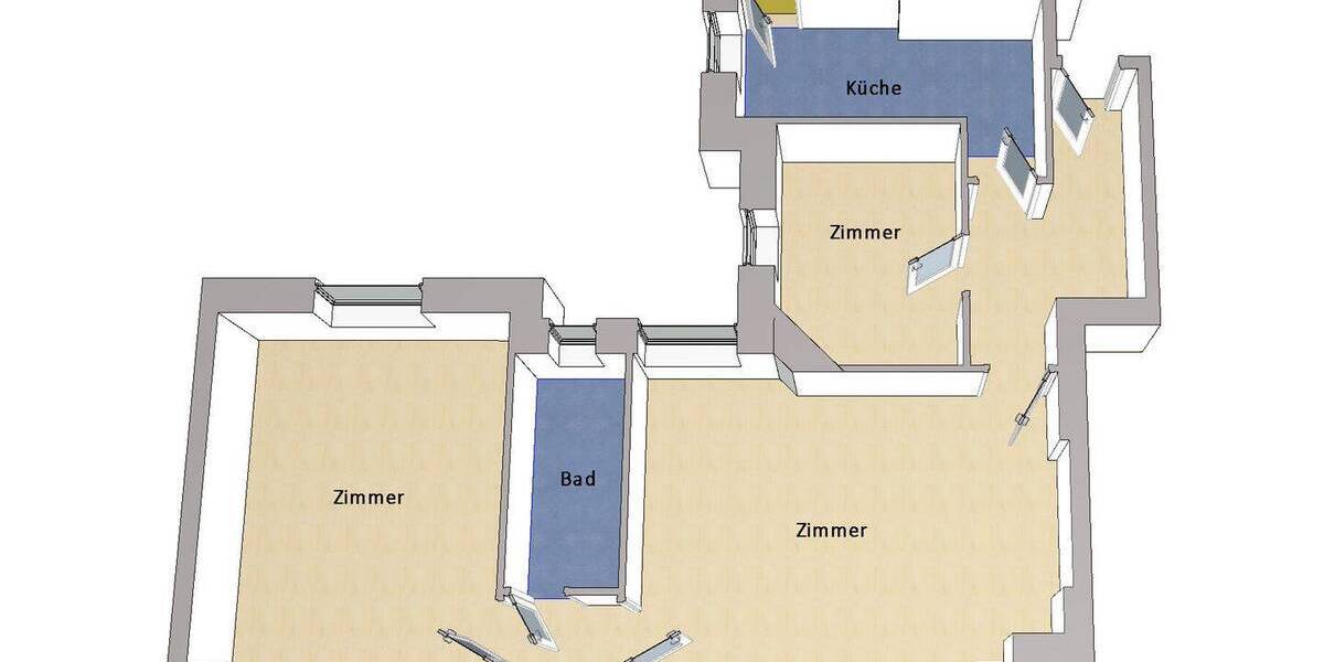 Etagenwohnung Berlin Wilmersdorf - 3 Zimmer, 78 m&sup2;, 450.000&euro; | Angebot:26540194