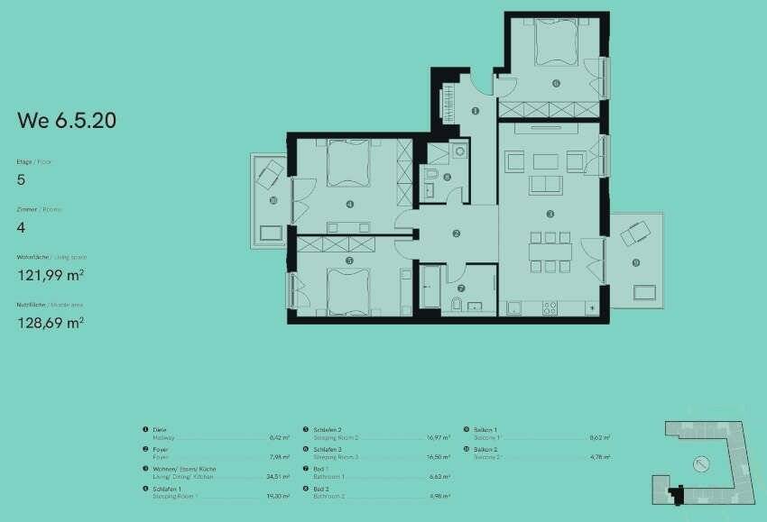 Etagenwohnung Berlin Friedrichshain - 4 Zimmer, 122 m&sup2;, 1.183.181&euro; | Angebot:25752277