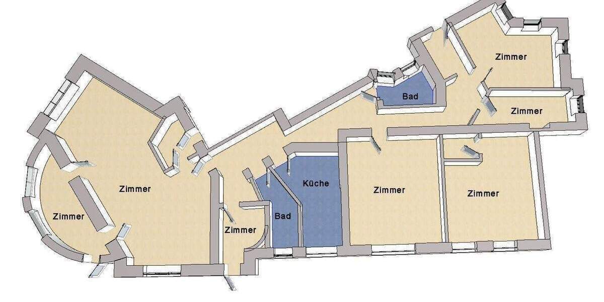Etagenwohnung Berlin Nikolassee - 6 Zimmer, 187 m&sup2;, 899.000&euro; | Angebot:25862628