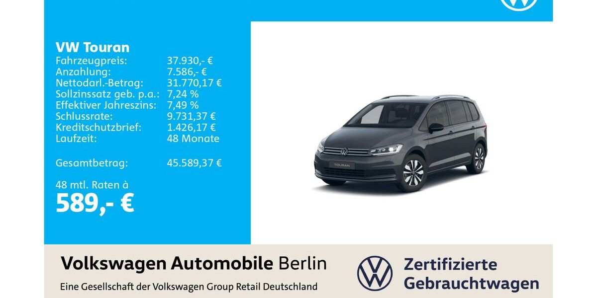 VW Touran 19.987 km 37.930 &euro; Berlin 12681
