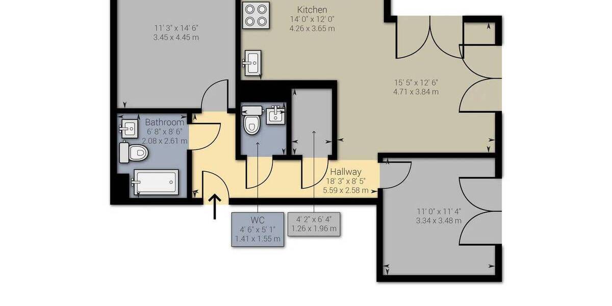 Etagenwohnung Berlin Mitte - 3 Zimmer, 83 m&sup2;, 1.971&euro; | Angebot:26555101