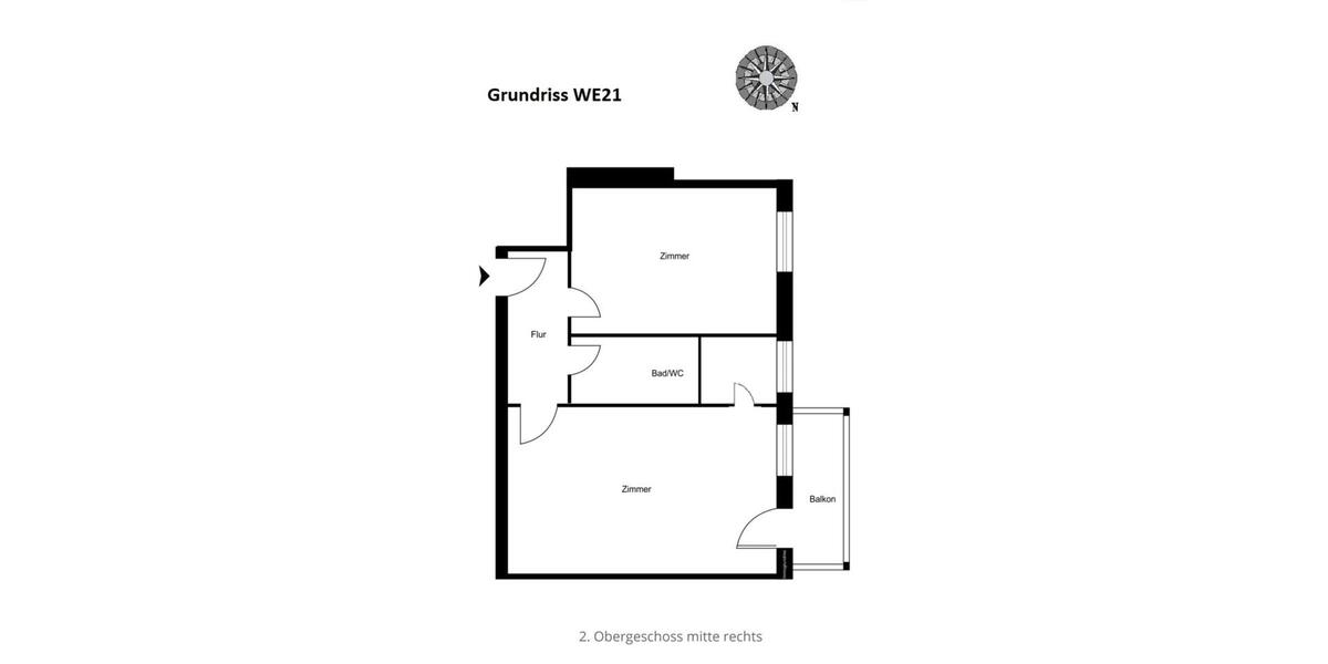Etagenwohnung Berlin Reinickendorf - 2 Zimmer, 52 m&sup2;, 1.000&euro; | Angebot:25223658