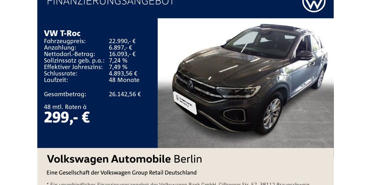 VW T-Roc 48.615 km 22.990 &euro; Berlin 10587