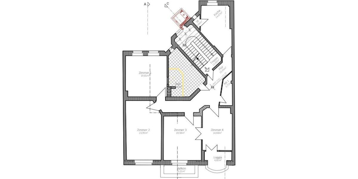 Etagenwohnung Berlin Steglitz-Zehlendorf - 4 Zimmer, 131 m&sup2;, 879.000&euro; | Angebot:26610135