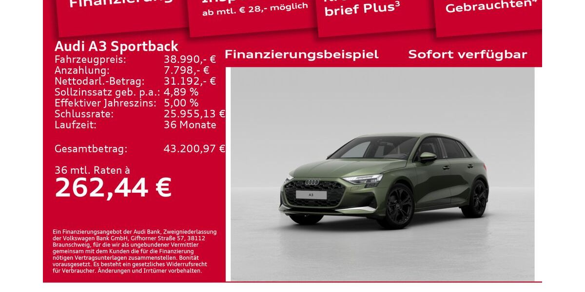 Audi A3 9.500 km 37.200 &euro; Berlin 12489