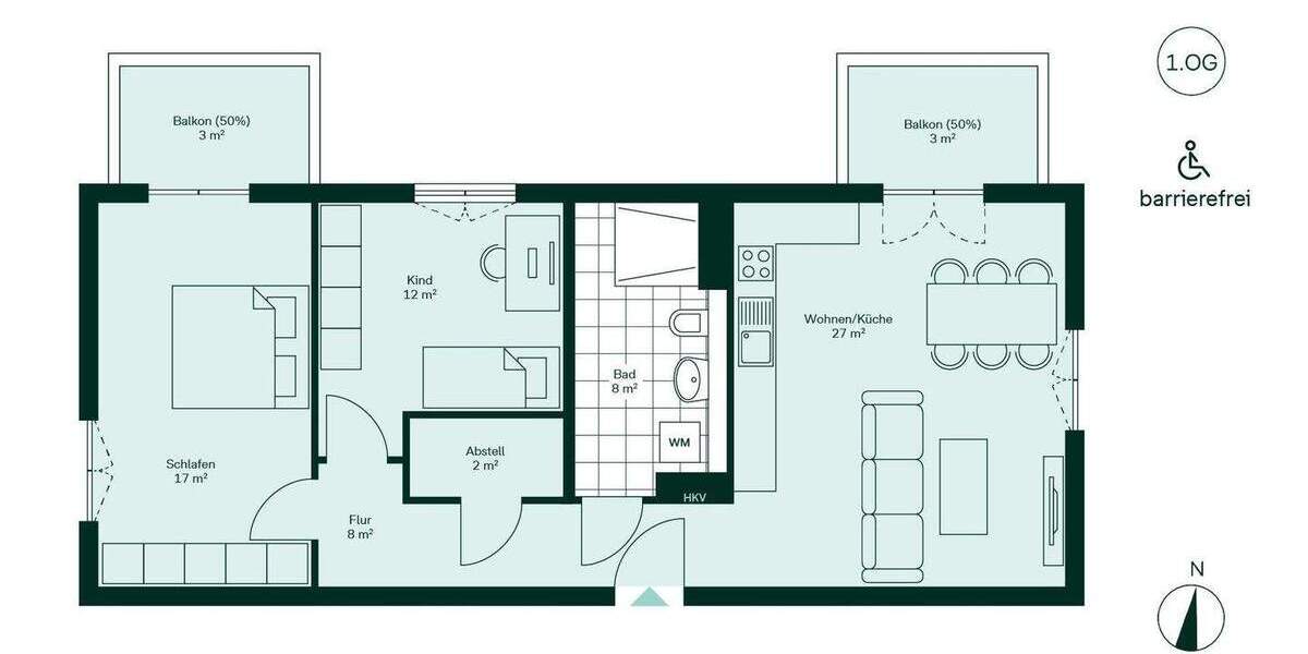 Etagenwohnung Berlin Karlshorst - 3 Zimmer, 80 m&sup2;, 479.900&euro; | Angebot:25969997