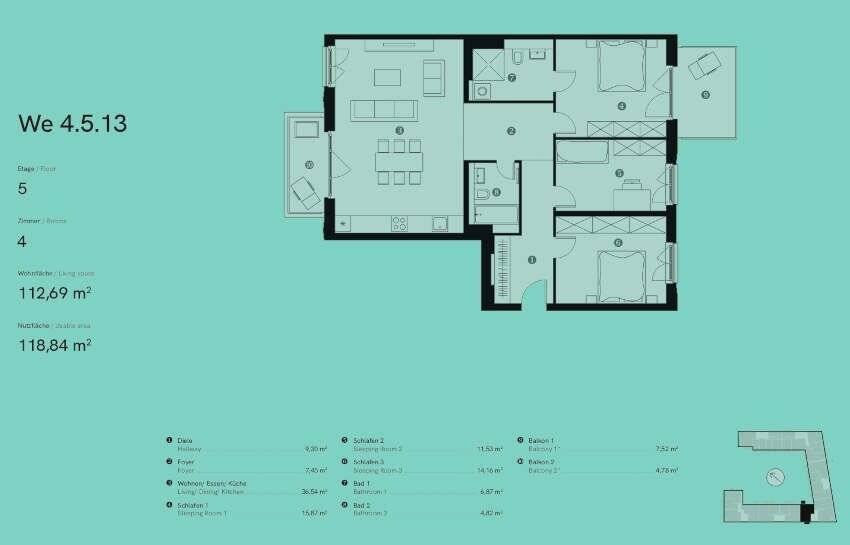 Etagenwohnung Berlin Friedrichshain - 4 Zimmer, 112 m&sup2;, 1.081.035&euro; | Angebot:23992078