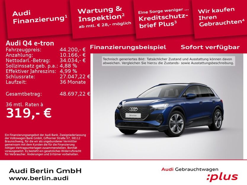 Audi Q4 e-tron 9.600 km 44.200 € Berlin 12489