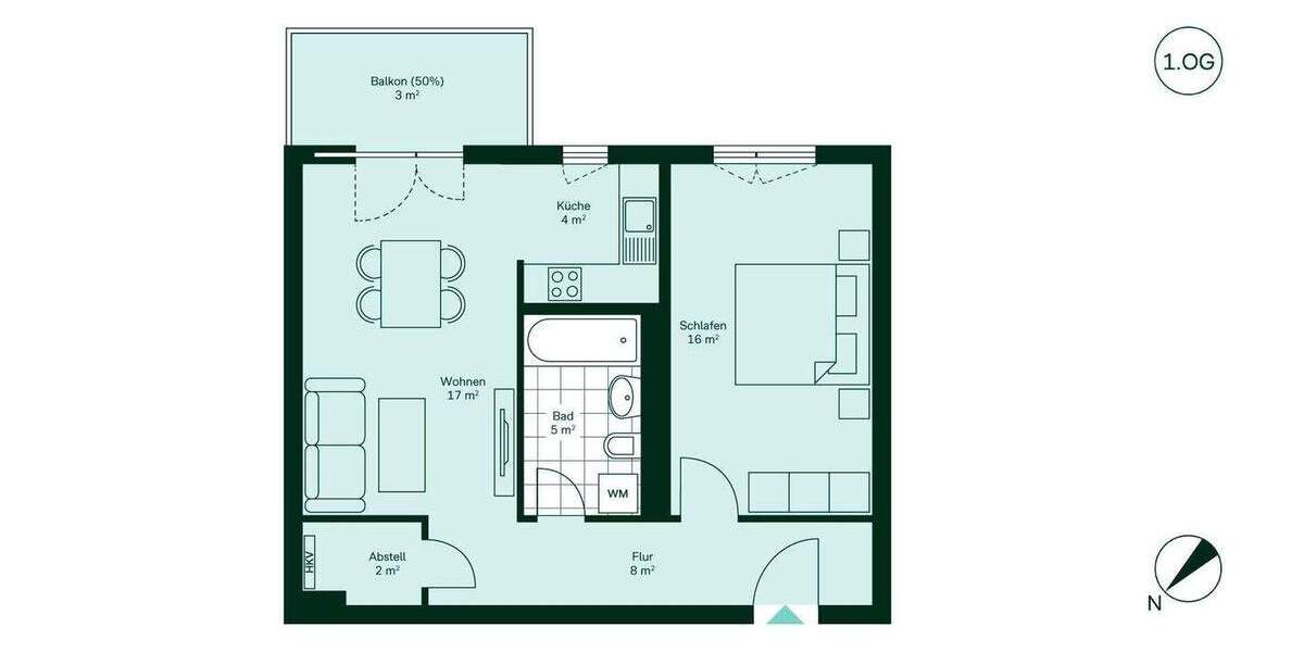 Etagenwohnung Wildau - 2 Zimmer, 55 m&sup2;, 273.900&euro; | Angebot:25957399