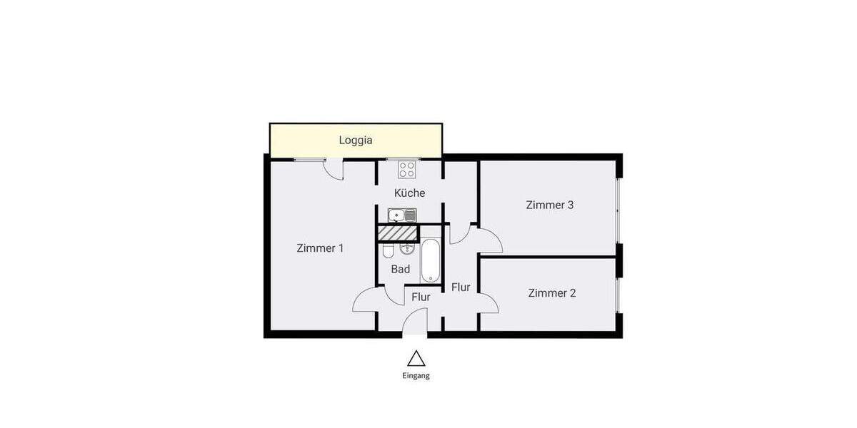 Etagenwohnung Berlin Johannisthal - 3 Zimmer, 70 m&sup2;, 250.000&euro; | Angebot:24597110