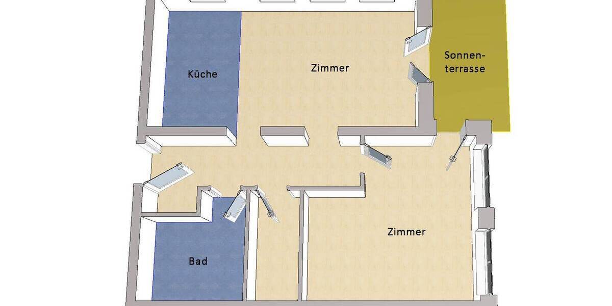 Etagenwohnung Berlin Friedrichshagen - 2 Zimmer, 61 m&sup2;, 369.700&euro; | Angebot:26568688