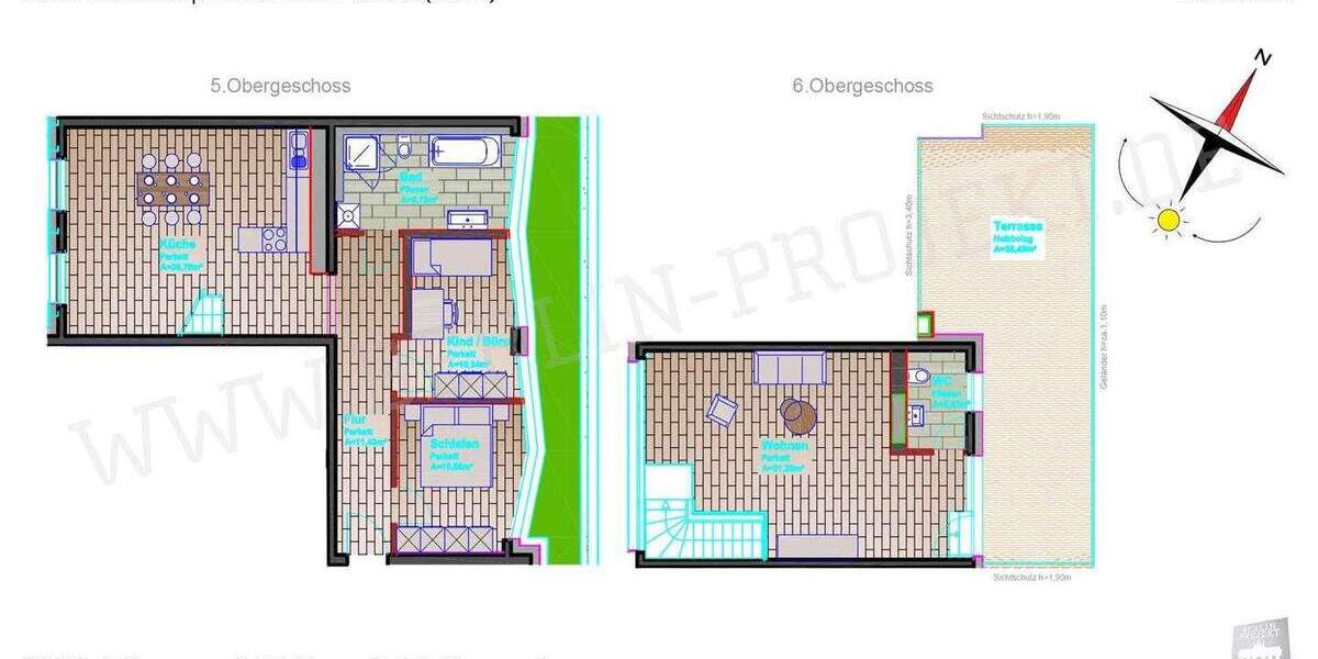 Etagenwohnung Berlin Mitte - 3 Zimmer, 124 m&sup2;, 2.872&euro; | Angebot:25798713