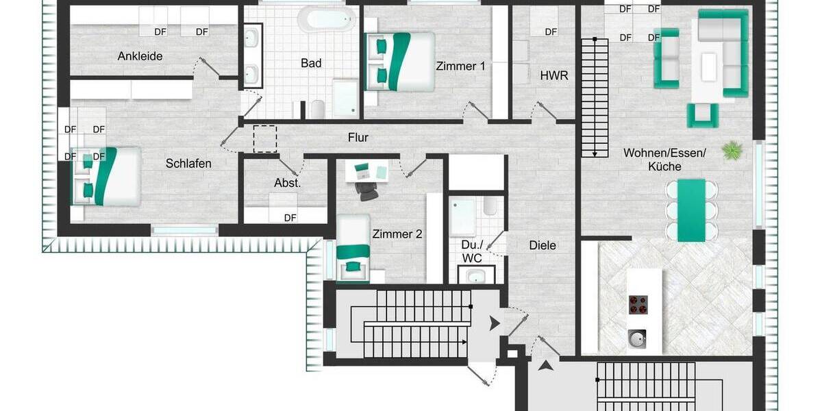 Etagenwohnung Berlin Dahlem - 5 Zimmer, 255 m&sup2;, 2.200.000&euro; | Angebot:25778691