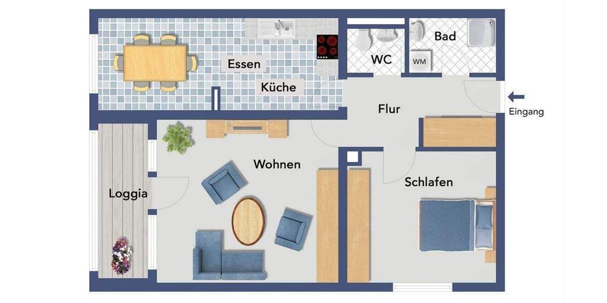 Etagenwohnung Berlin Märkisches Viertel - 2 Zimmer, 69 m&sup2;, 258.000&euro; | Angebot:25704402
