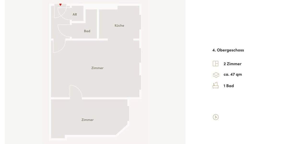 Etagenwohnung Berlin Kreuzberg Kreuzberg - 2 Zimmer, 47 m&sup2;, 335.000&euro; | Angebot:24636464