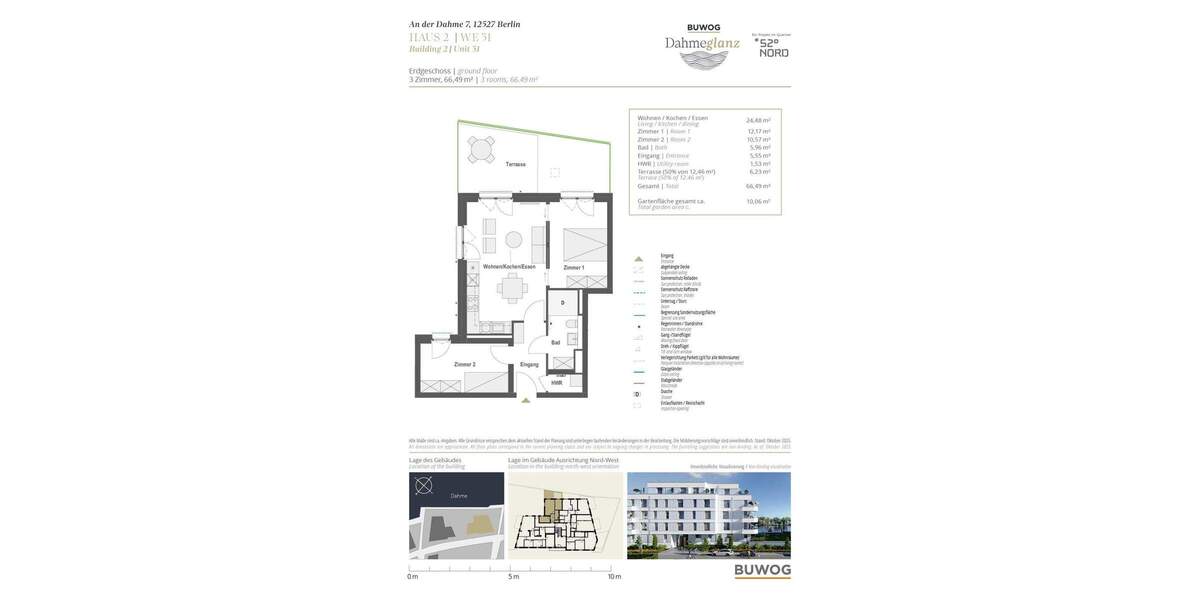 Etagenwohnung Berlin Grünau - 3 Zimmer, 66 m&sup2;, 489.000&euro; | Angebot:25756119