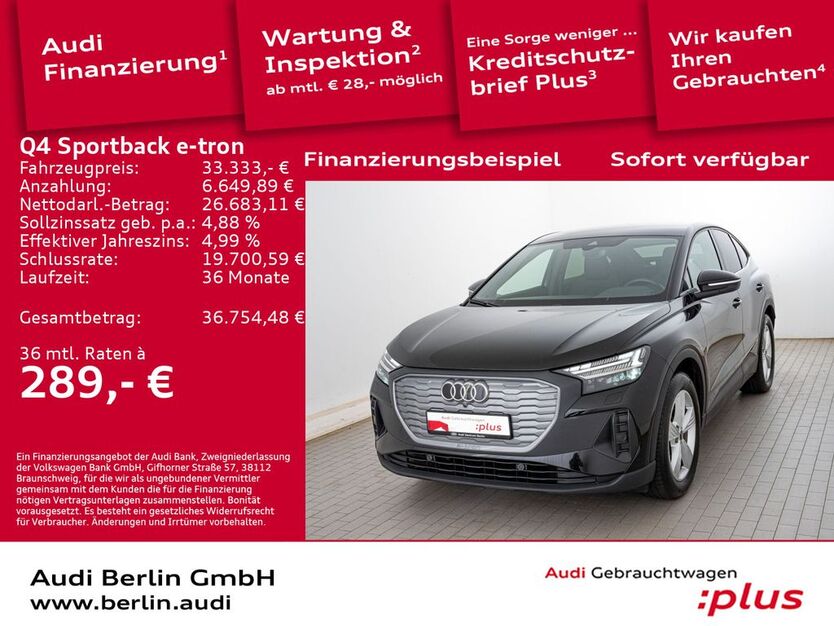 Audi Q4 e-tron 77.200 km 30.900 € Berlin 12489