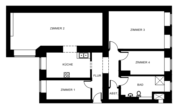 Etagenwohnung Berlin Kreuzberg - 3 Zimmer, 80 m&sup2;, 284.900&euro; | Angebot:25997893
