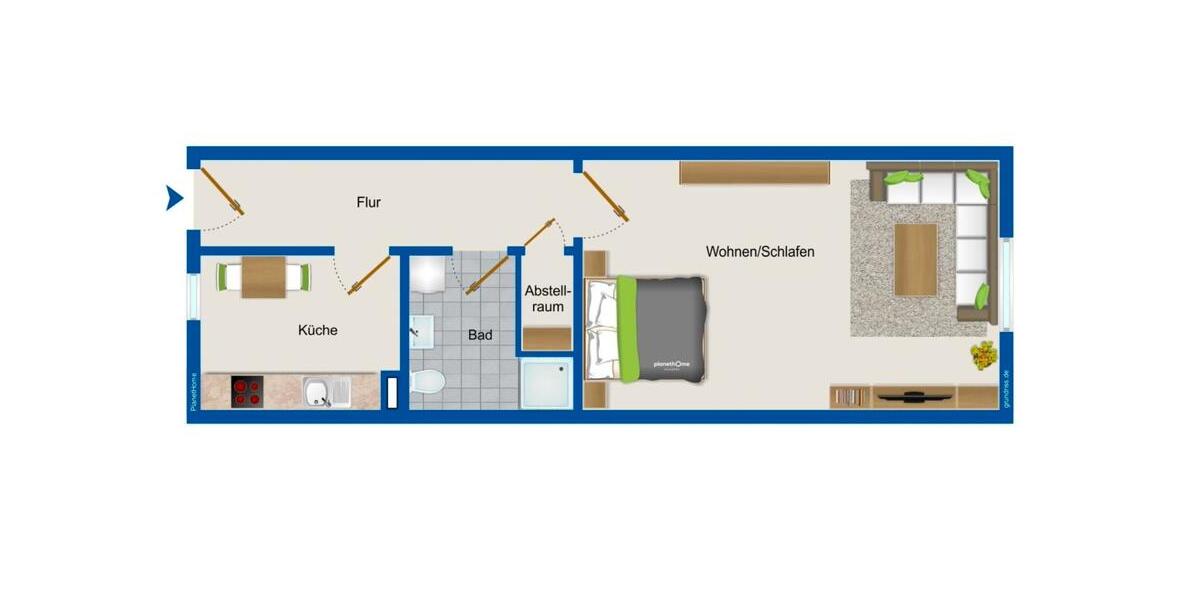 Etagenwohnung Schöneiche bei Berlin - 1 Zimmer, 36 m&sup2;, 540&euro; | Angebot:26428801