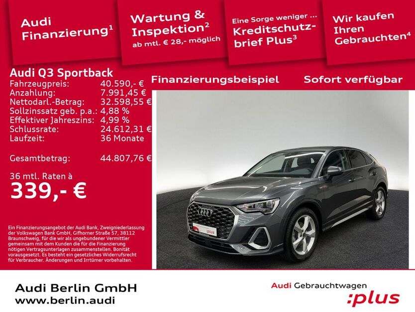 Audi Q3 33.600 km 40.590 € Berlin 10587