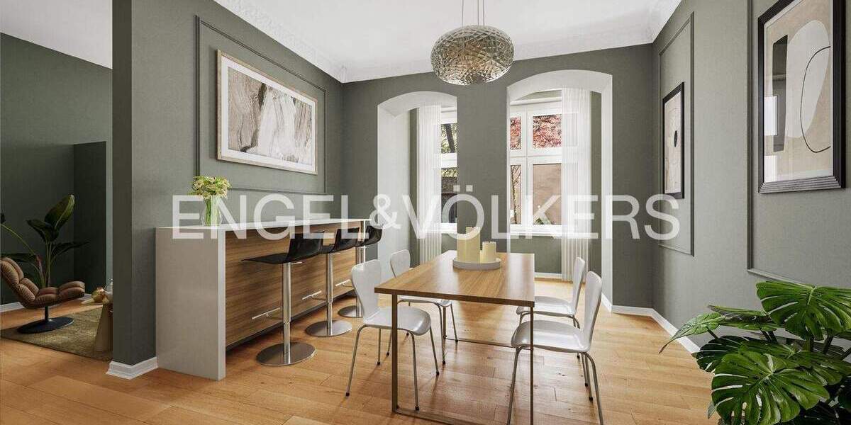 4-Zimmer-Erdgeschosswohnung mit Kamin und Studio nahe Stuttgarter Platz 4 zimmer