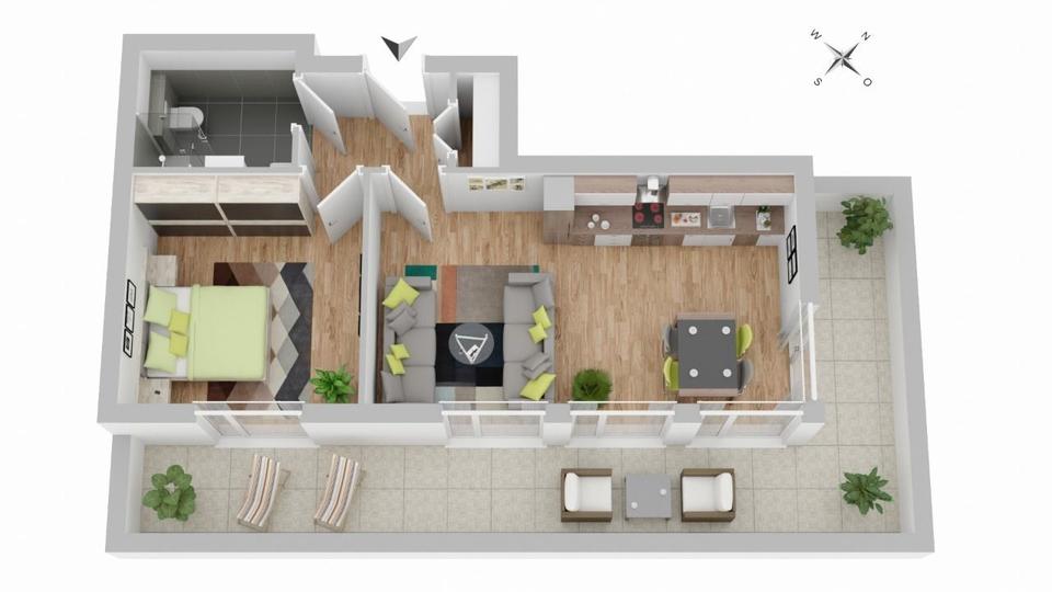 Dachgeschoßwohnung Berlin Treptow-Köpenick - 2 Zimmer, 65 m&sup2;, 1.430&euro; | Angebot:22987352