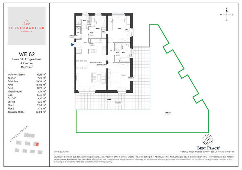 Familien-Oase: Weitläufige EG-Wohnung mit 2 Bädern und Stellplatz - direkt am Wasser!