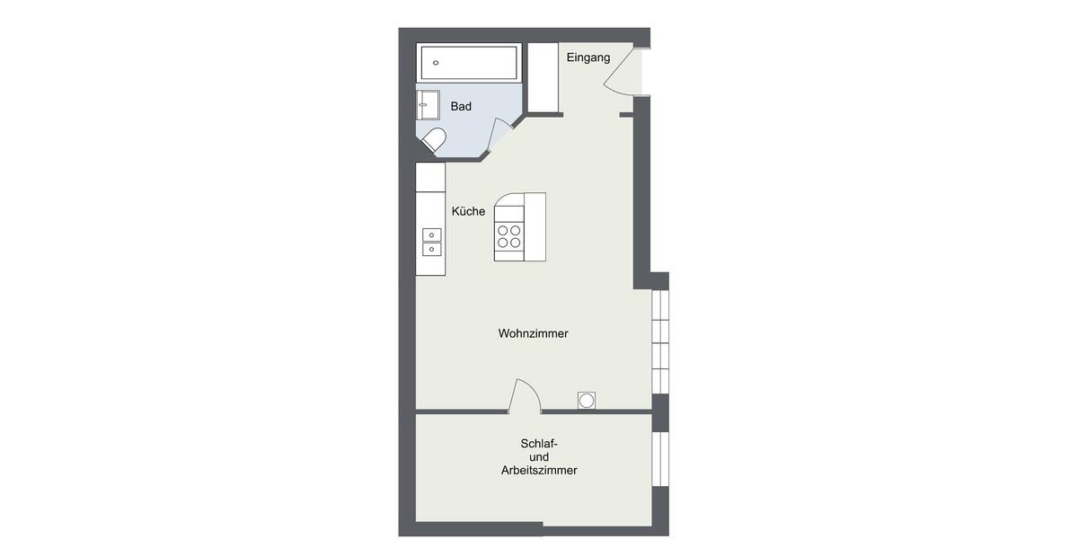 Etagenwohnung Berlin Neukölln - 2 Zimmer, 38 m&sup2;, 249.000&euro; | Angebot:26249427