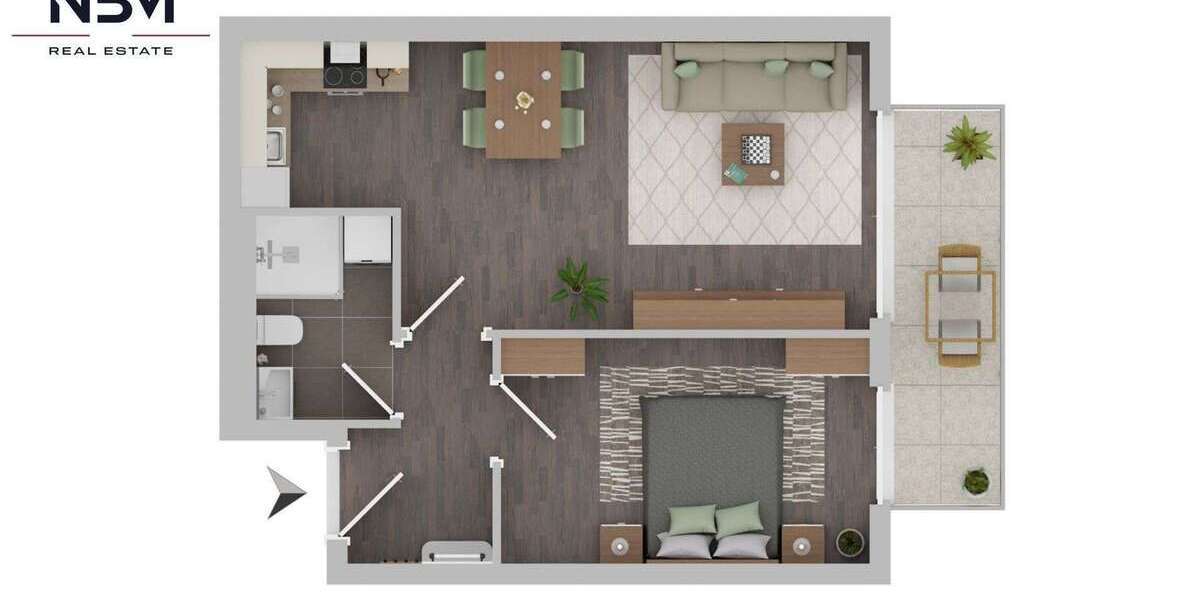 Etagenwohnung Berlin Reinickendorf - 2 Zimmer, 46 m&sup2;, 1.196&euro; | Angebot:27220758