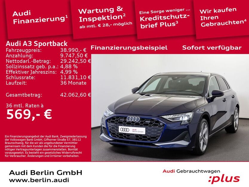 Audi A3 6.001 km 38.990 € Berlin 12489